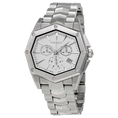 Versace Atelier Chronograph White Dial Stainless Steel Men's 